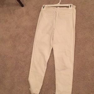White fitted pants